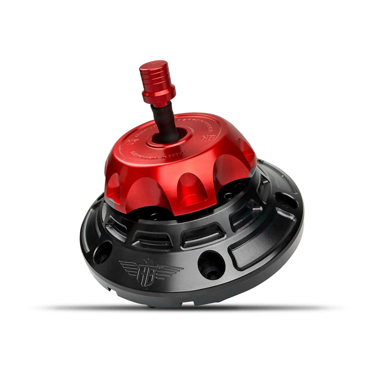 Heinz Bikes Performance Vented Fuel Cap Black/Red for Harley FLT