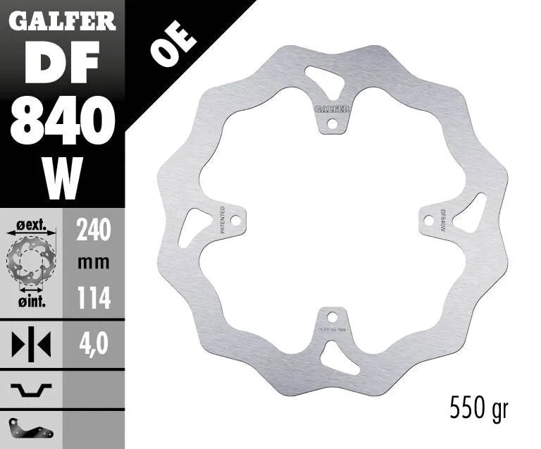 Galfer Wave® Brake Rotor For Motorcycles - Rear
