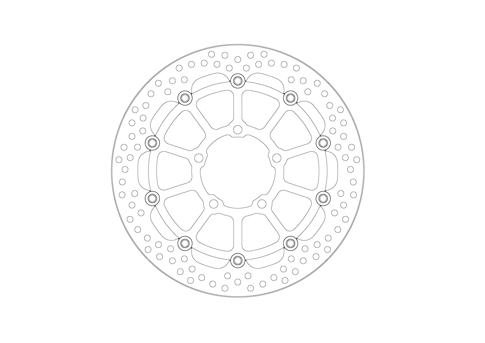 Moto-master Halo Series Flytande Broms Rotor - 310mm - Fram