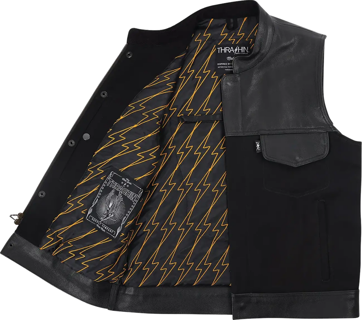Thrashin Supply Co Kanan Leather Denim Riding Vest