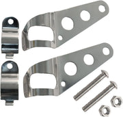 Emgo Stainless Steel Headlight Mounts 35mm-42mm
