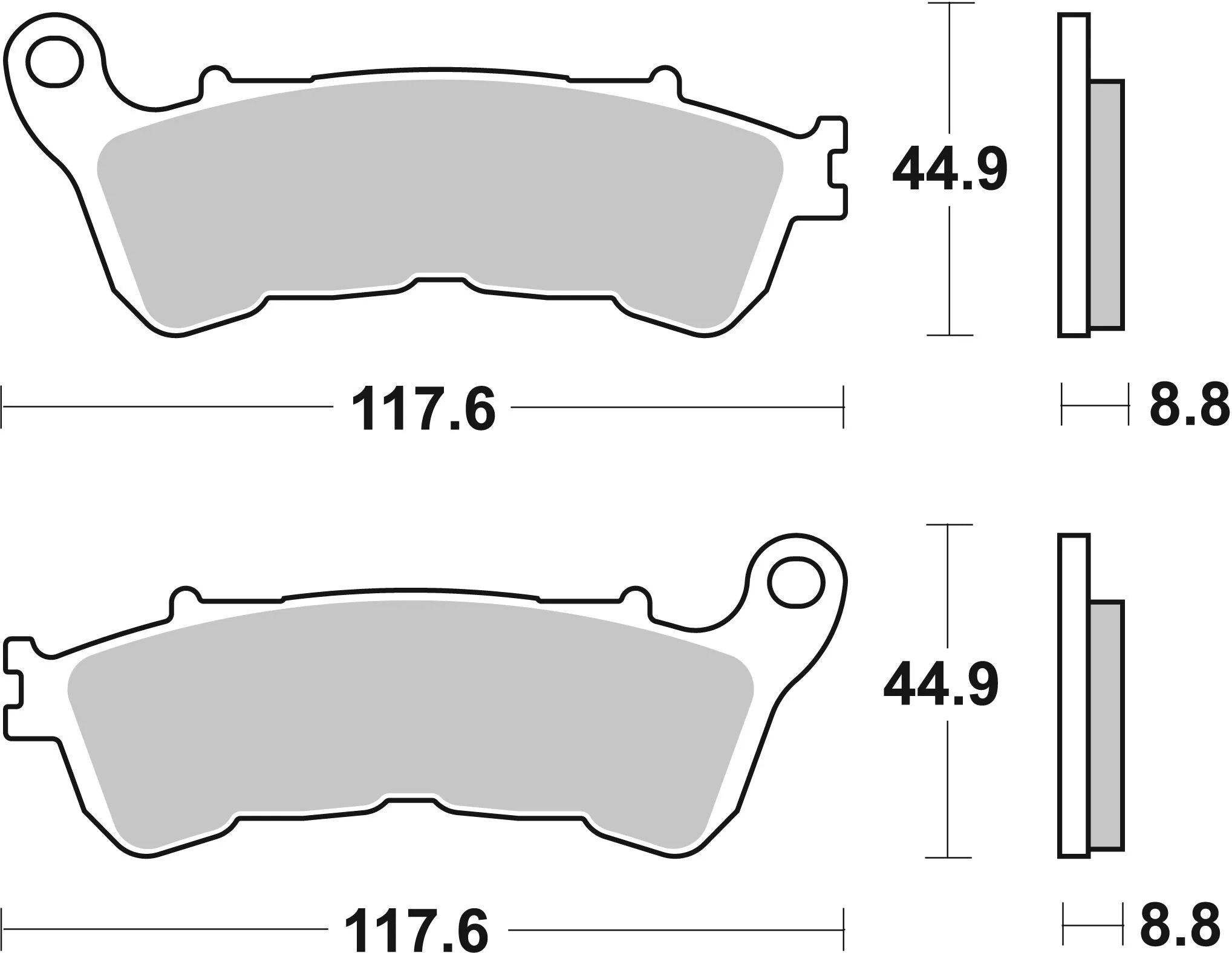 Sbs Ms Scooter Maxi Sintered Bromsbelägg - Fram
