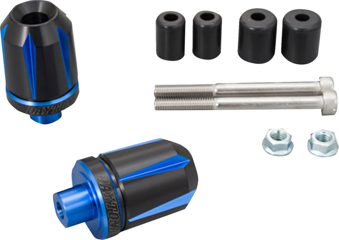 Daytona Scratch Handlebar End - Black/blue Anodized