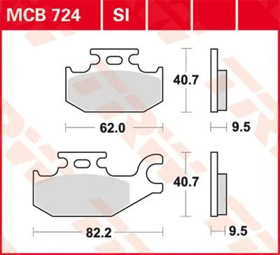 Trw Si Series Sintrade Off-road Bromsbelägg - Fram & Bak