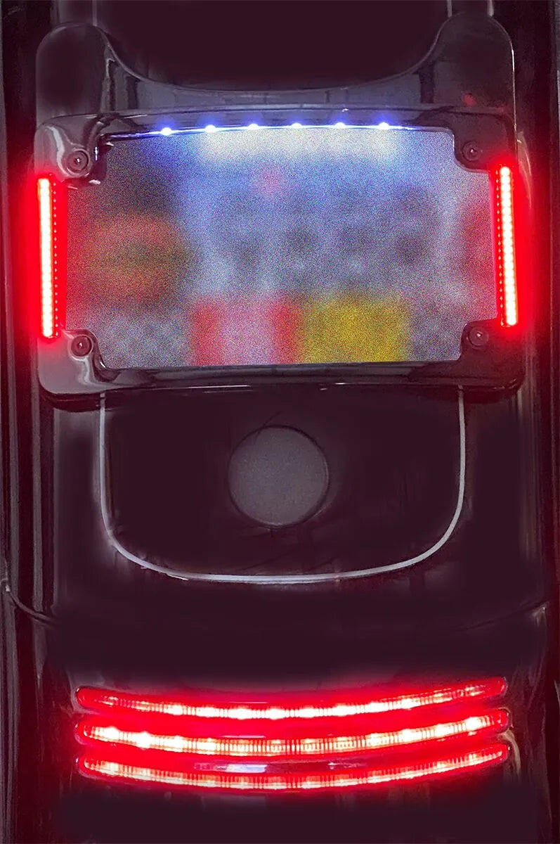 Custom Dynamics Led Radius License Plate Frame For Harley-davidson