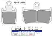 Dp Brakes Standard Sintrde Metall Bromsbelägg - Fram