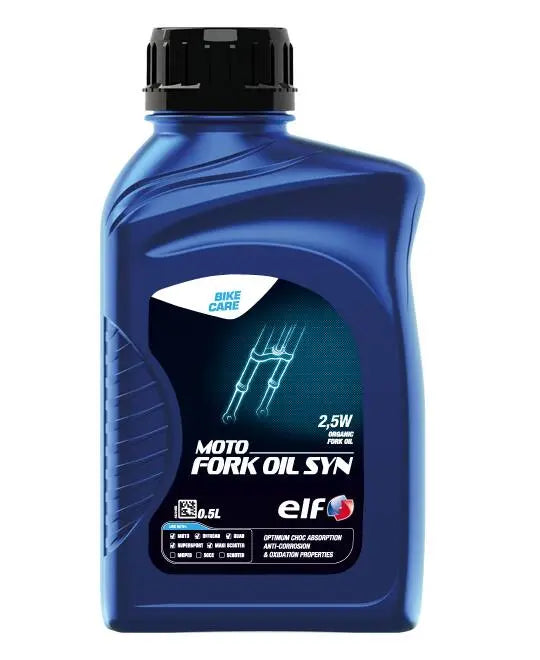 Elf Moto Fork Oil - 2.5w Synthetic Suspension Fluid 500 ml