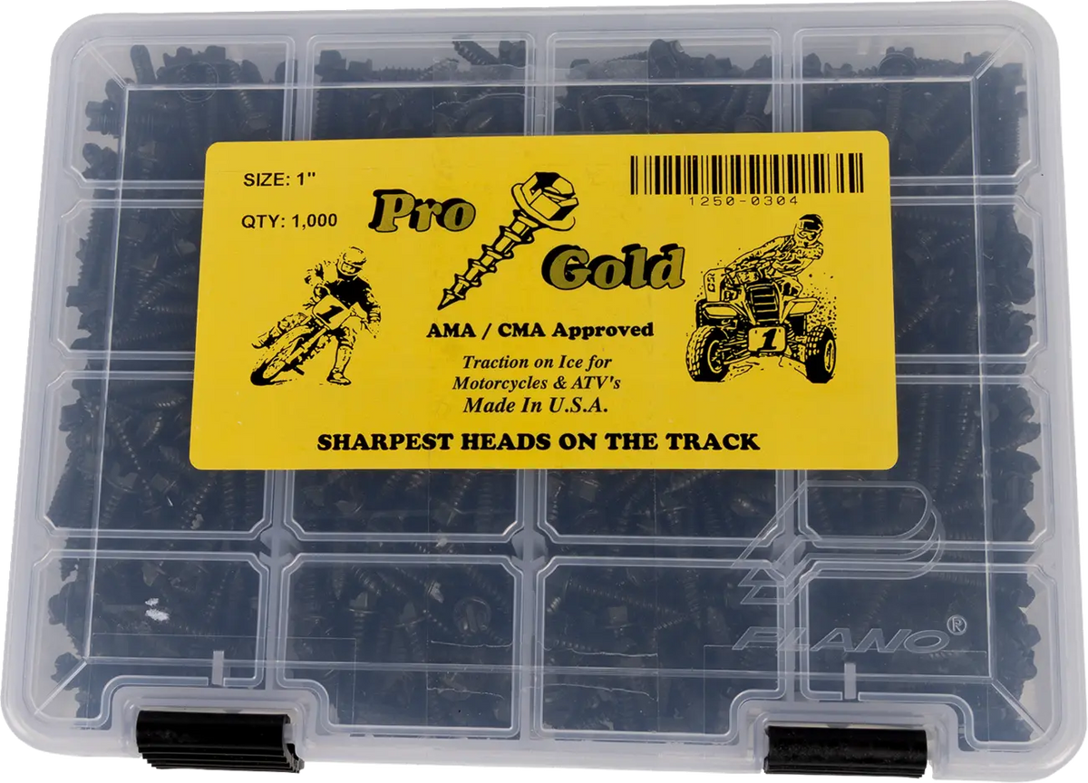 Gold Screws Pro Gold Green Ice Screws 1" 1000 Pack