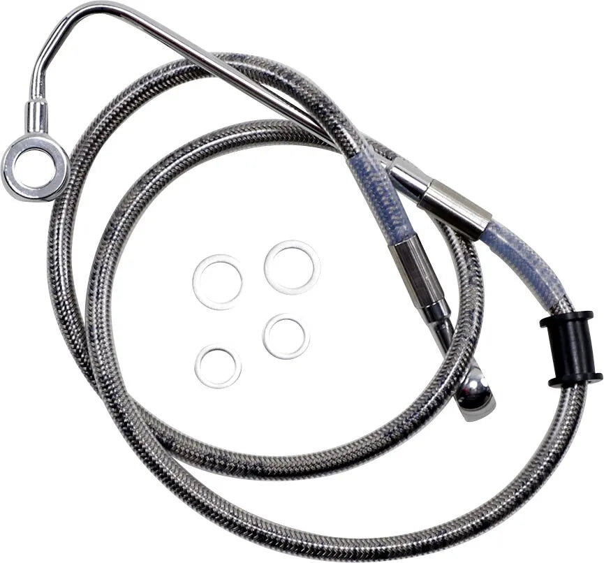 Drag Specialties Extended Brake Line 39" Stainless Steel Front