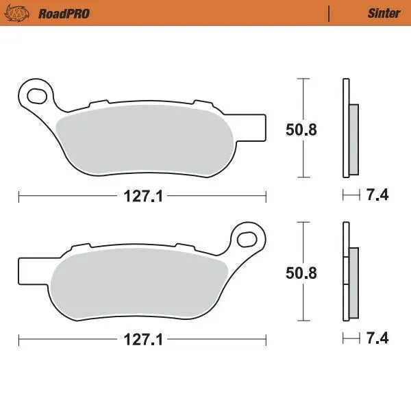 Moto-master Roadpro Sinter Brake Pad Rear - Rear