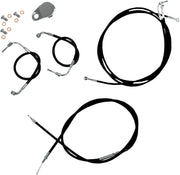LA CHOPPERS Black Vinyl Cable/Brake Kit for 12-14" Ape Hangers