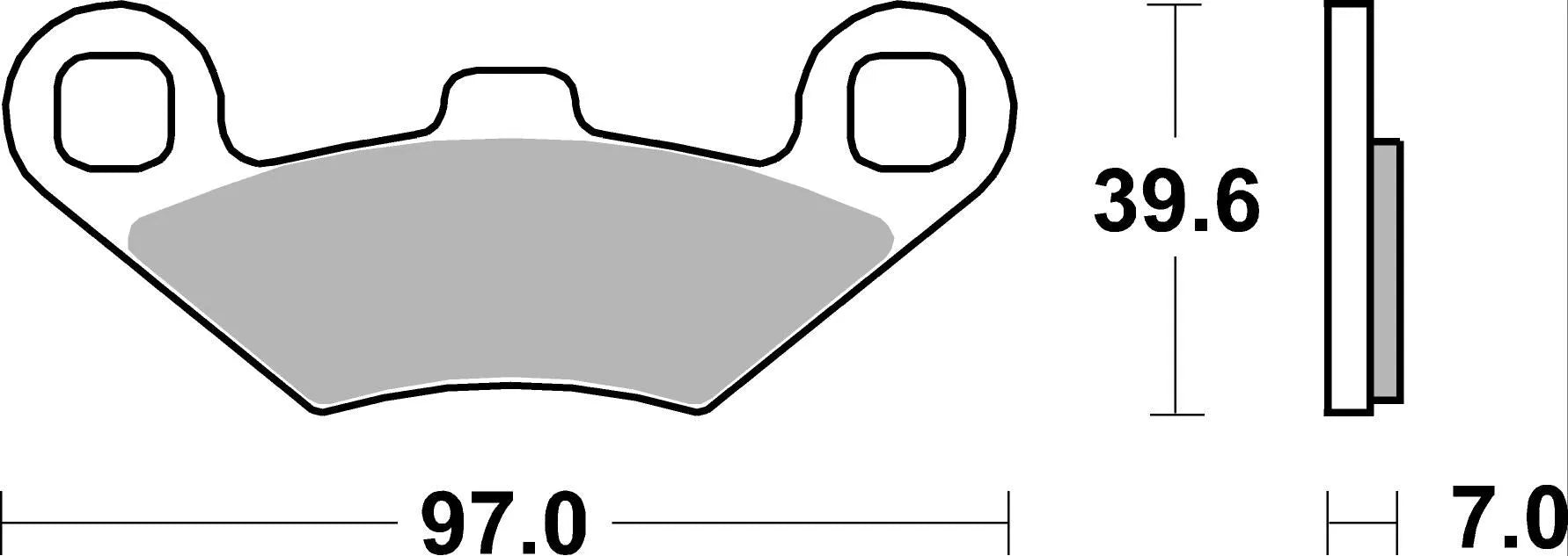 Sbs Ms Scooter Maxi Sintered Bromsbelägg Set - Bak