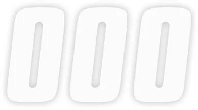 Factory Effex Number Stickers - White, 6" Height