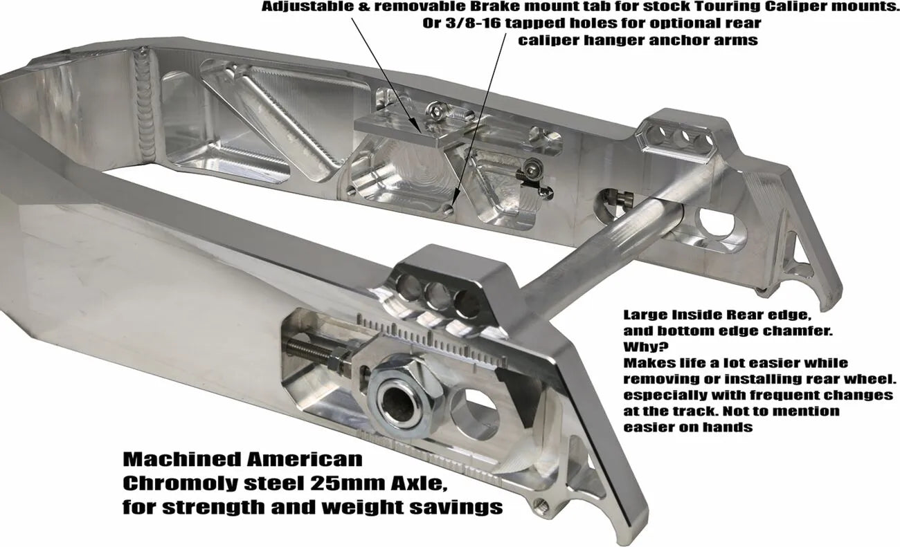 Alloy Art Aluminum Swing Arm For Custom Motorcycles