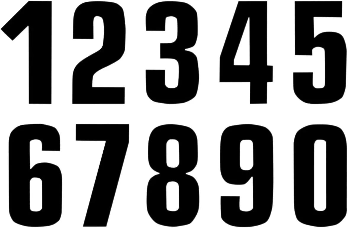 Blackbird Racing Number Plate Graphic - "7" Two-digit Series