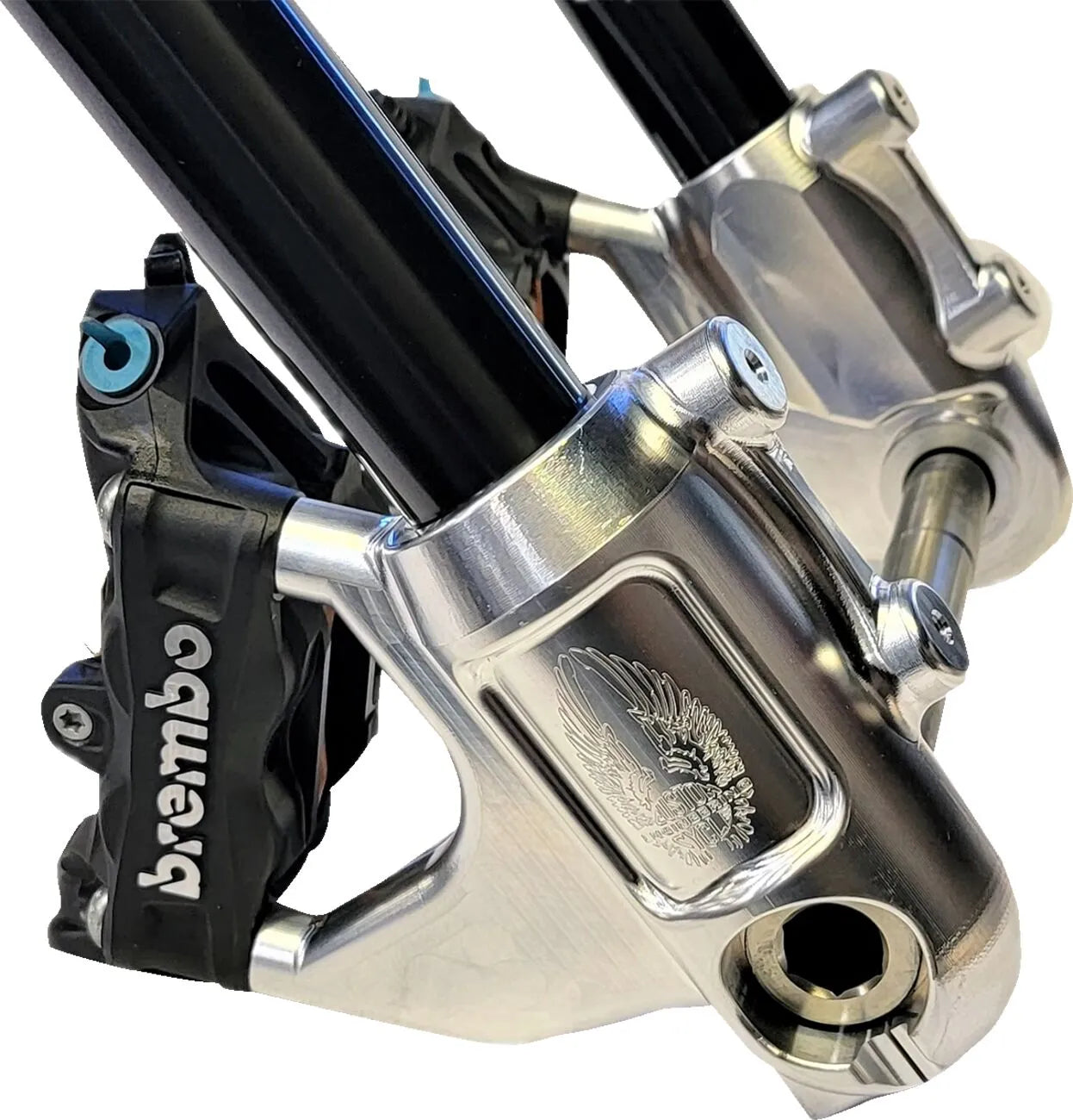 Custom Cycle Engineering Radial Caliper Mount For 43mm Forks