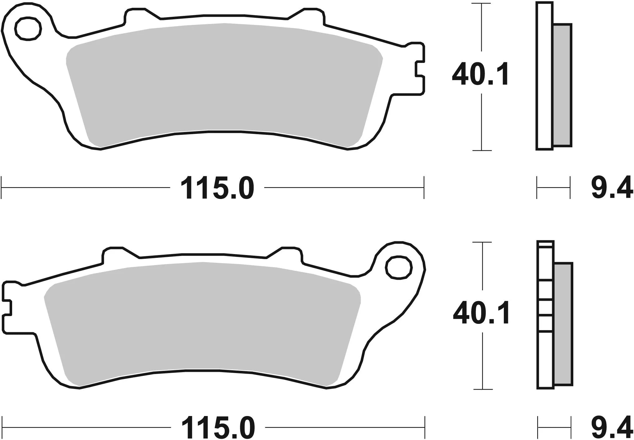 Sbs Hf Street Ceramic Organic Brake Pads - Front
