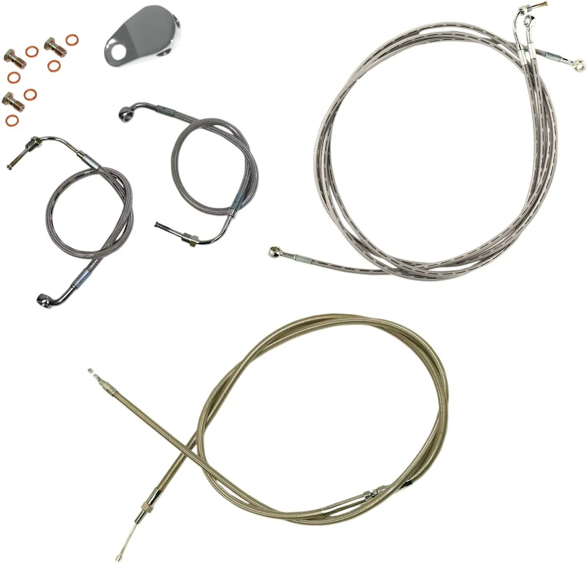 LA CHOPPERS Standard Handlebar Cable/Brake Line Kit for Ape