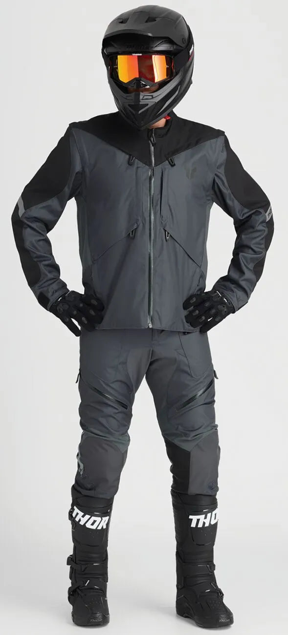 Thor Terrain In-the-boot Dual Sport Pants - Black/Light Gray/Charcoal Gray