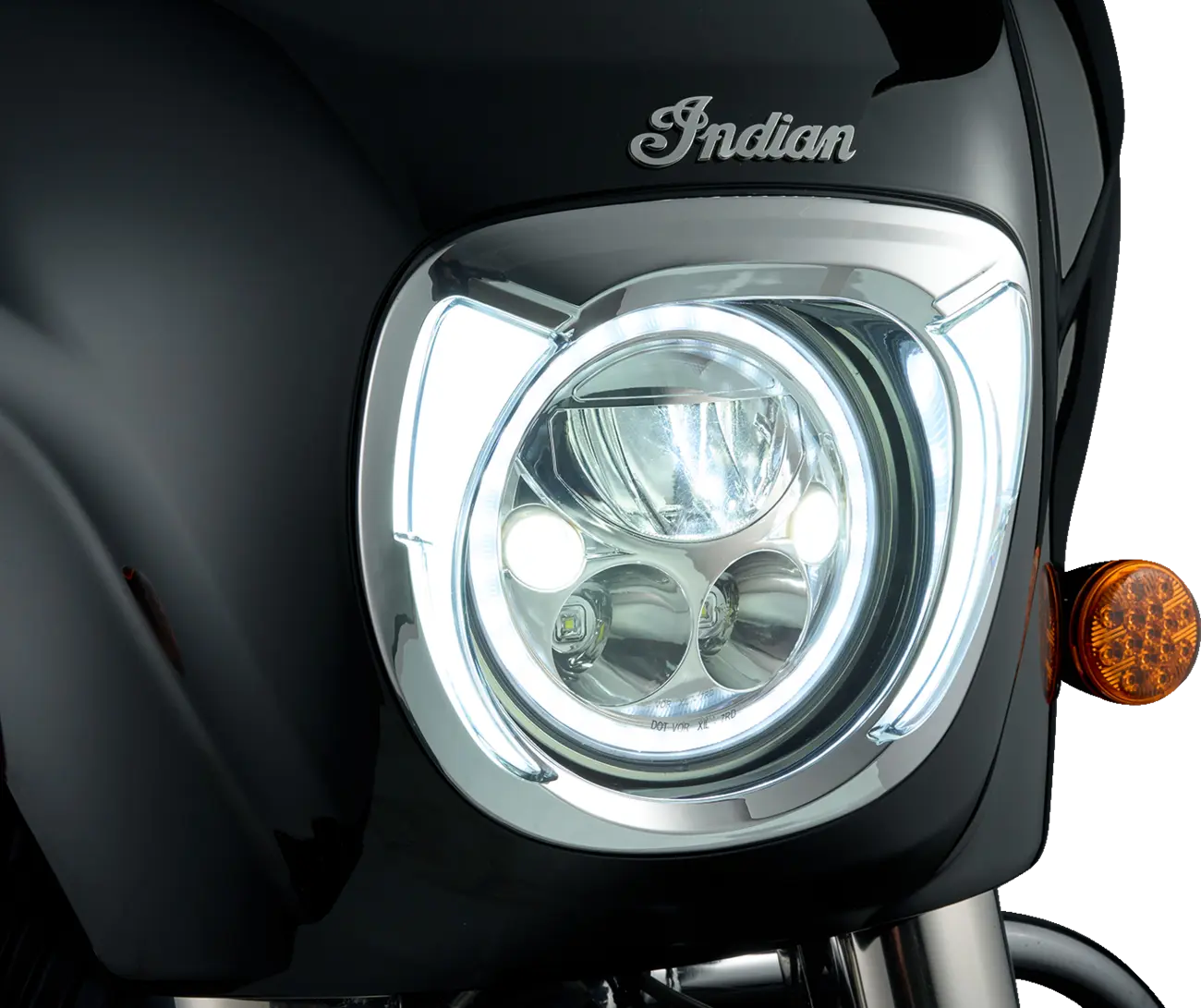 Ciro Headlight Bezel - Chrome With Amber/white Leds