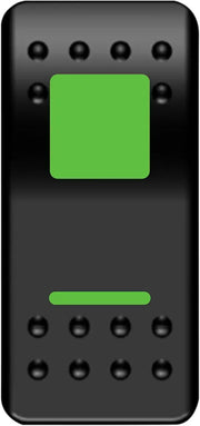 Moose Offroad Rocker Switch - Green Led