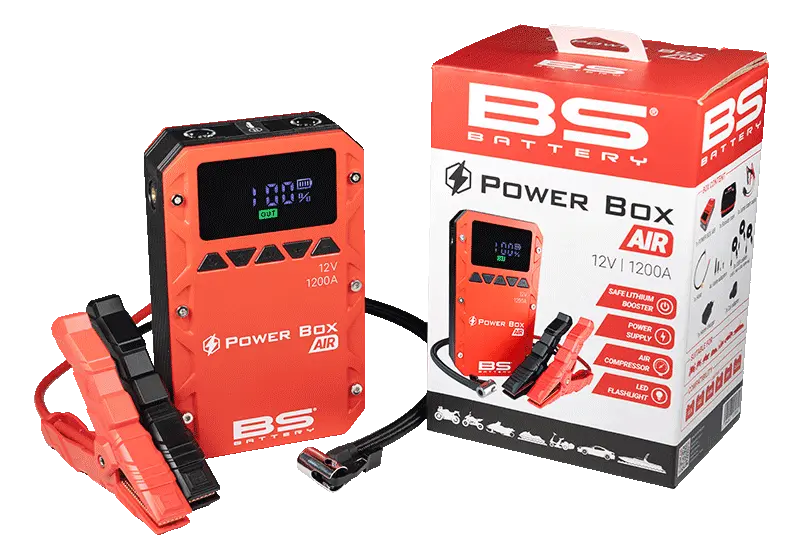 Bs Battery Power Box PB-02 Air Compressor Jump Starter 1200A Red