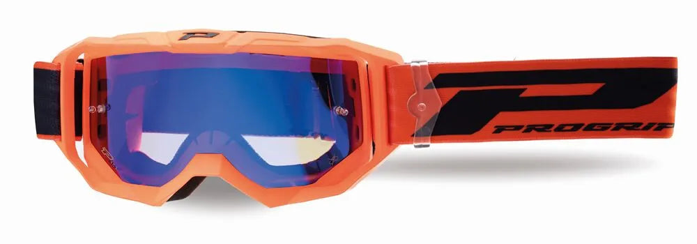 Pro Grip 3300 Vision Go Goggles Flo Orange Blue Lens