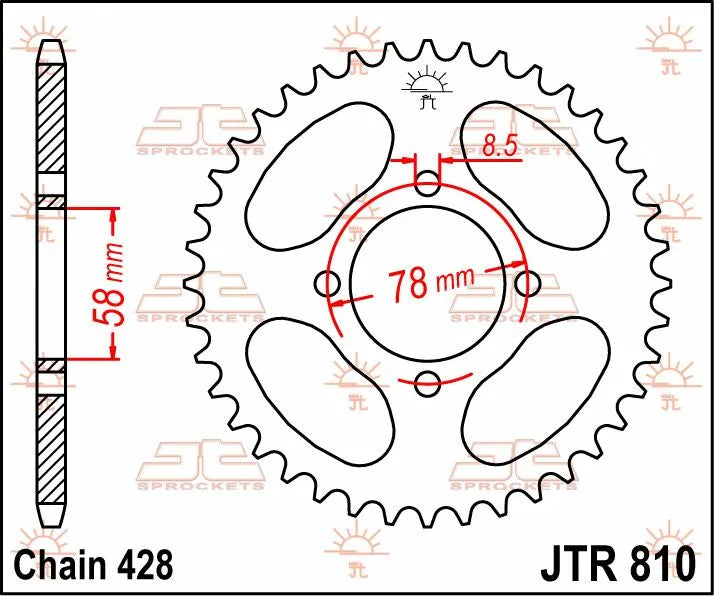 Jt Sprockets Steel Rear Sprocket - 41t