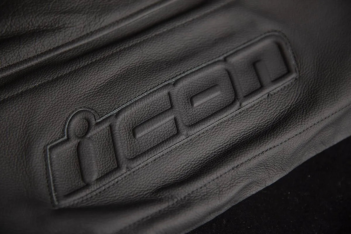 Icon Motorhead3™ Leather Motorcycle Jacket - Black