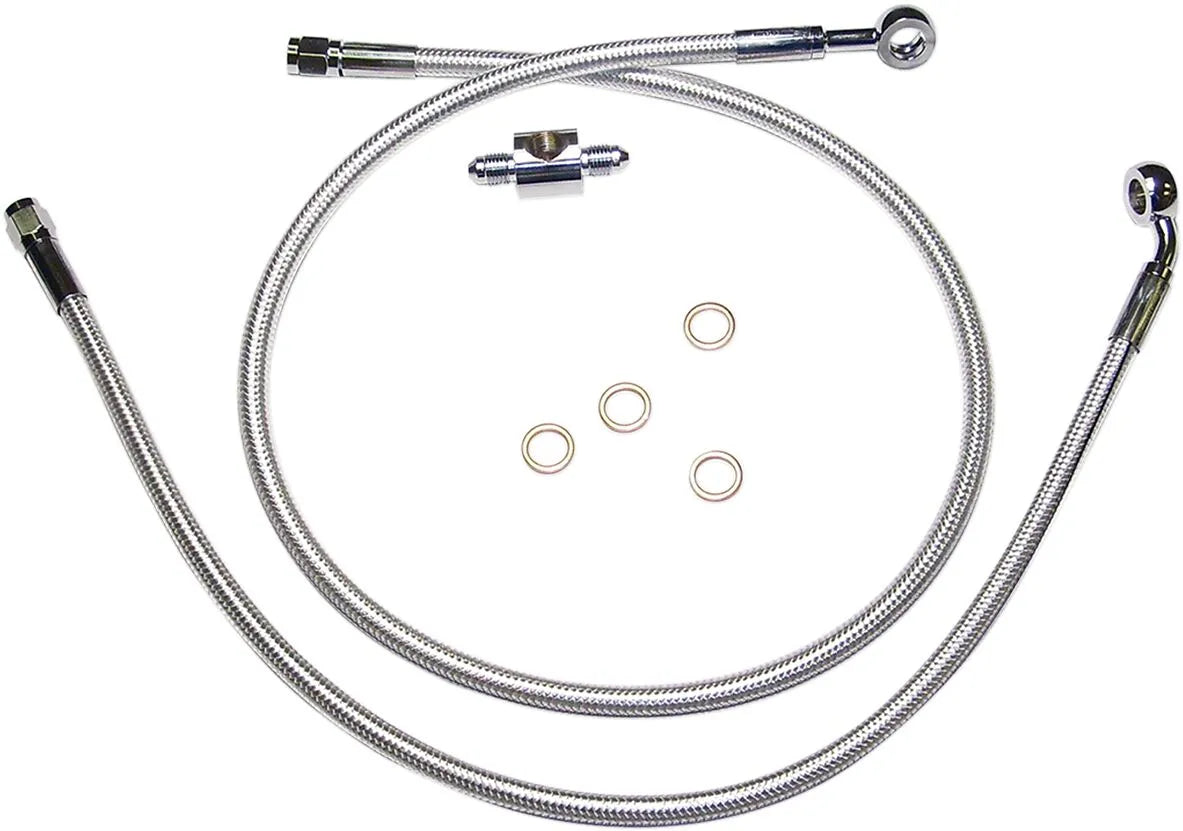 Magnum Shielding Flätad Bakre Bromsslang Kit
