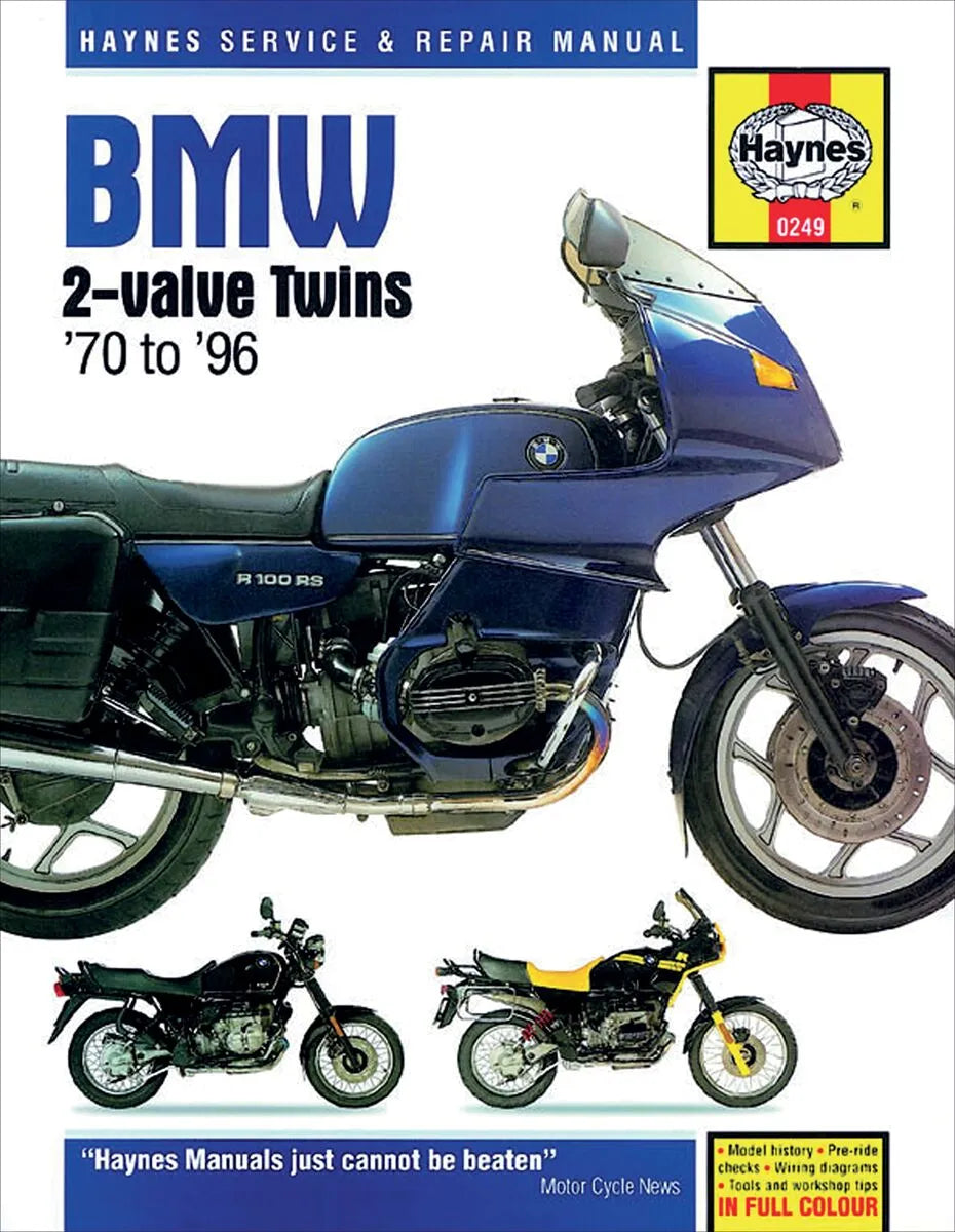 Haynes Repair Manual BMW 2-Valve Twins for R100 RS RT 1969-1996