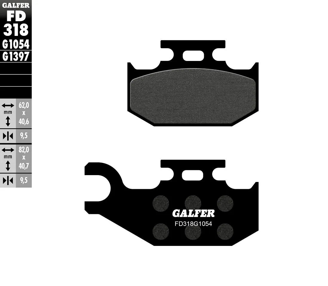 Galfer Semi-metallic Bromsbelägg För Oem Ersättning - Fram & Bak