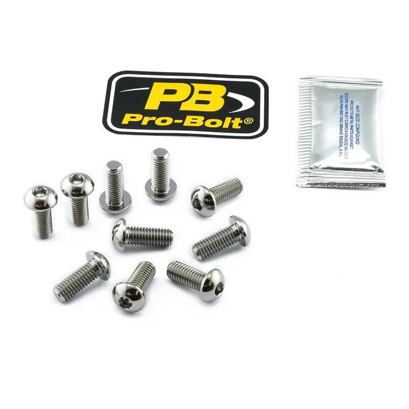 Pro Bolt Titanium Broms Rotor Monteringsbult Kit