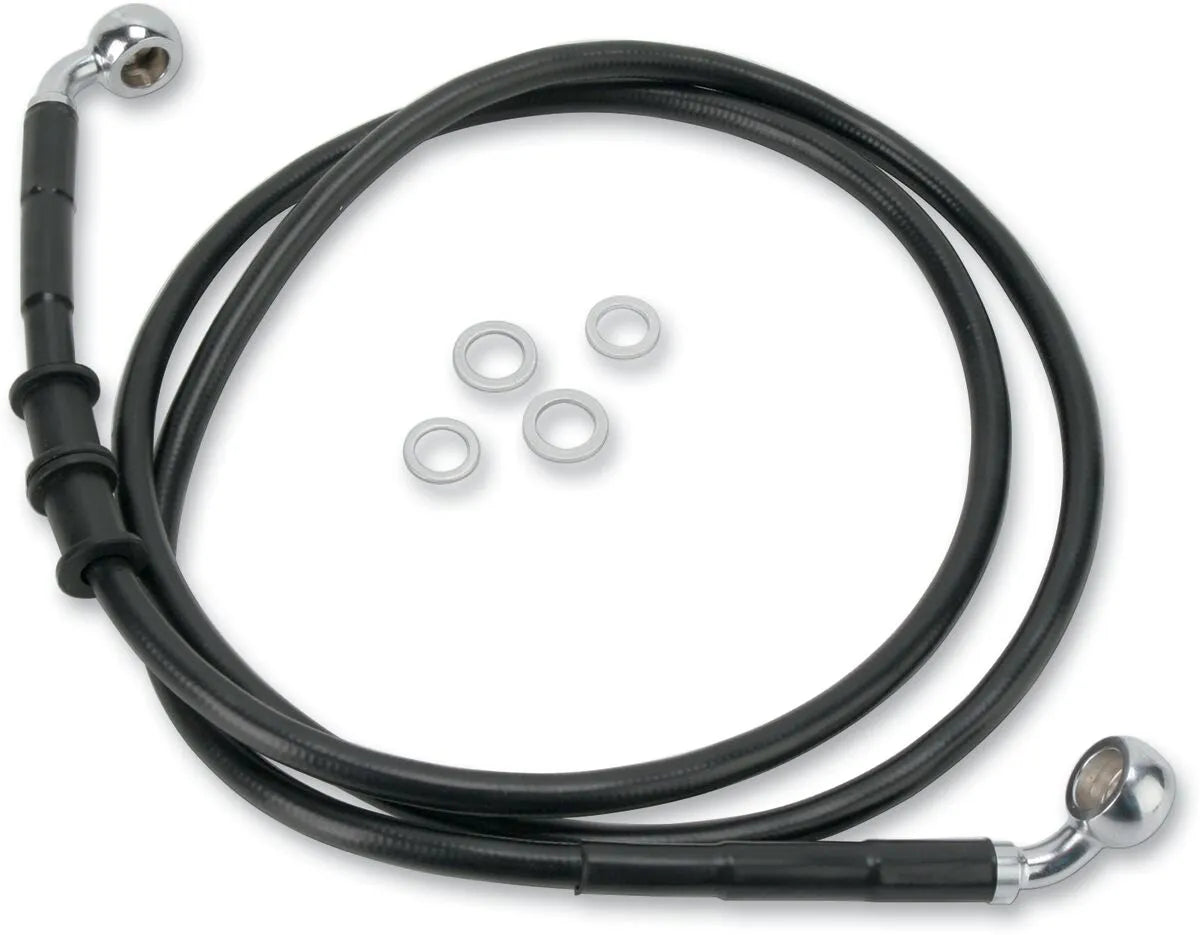 Drag Specialties Förlängd Svart Vinyl Bromsslang Kit
