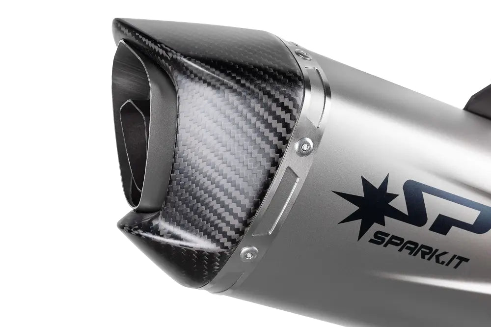 Spark Force Evo Slip-On Avgassystem Med Kolfiber Ändstycke - ECE Väglaglig