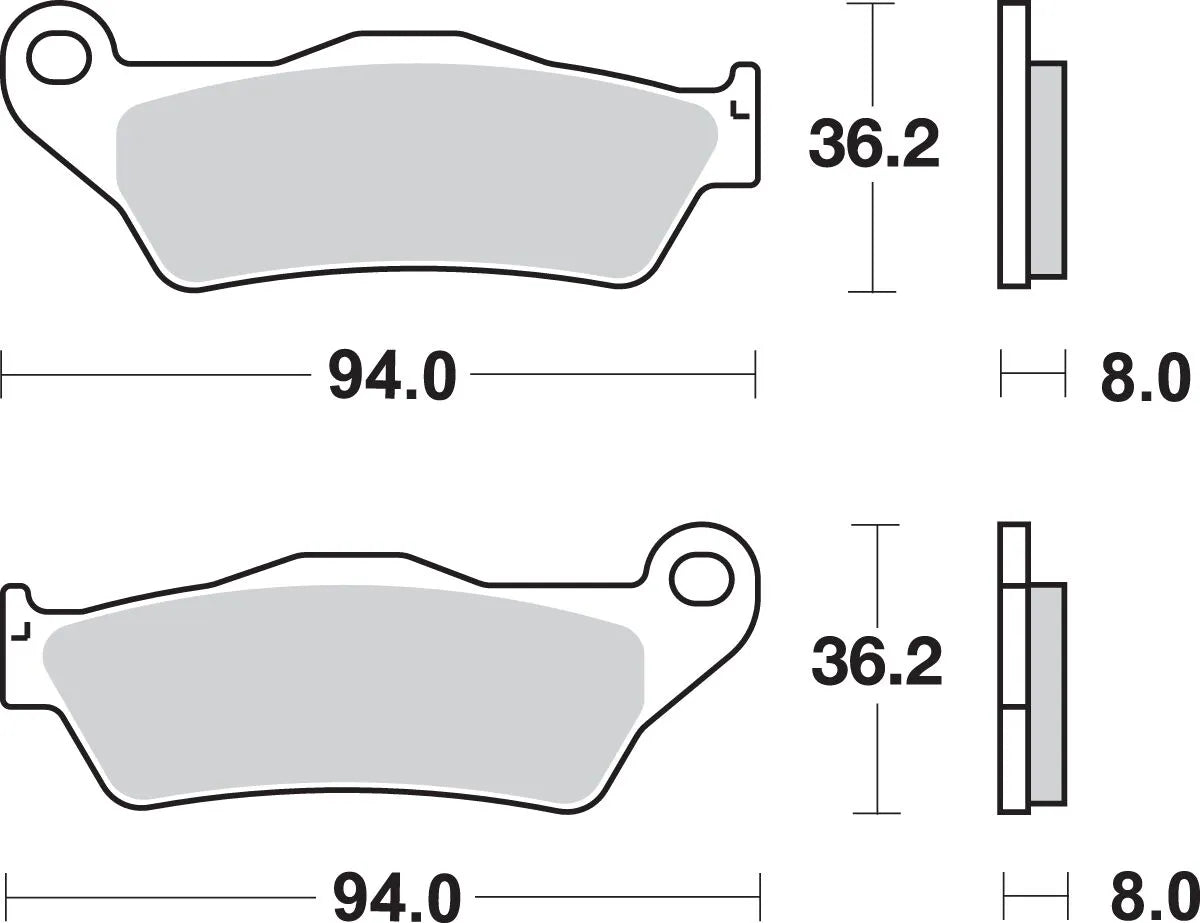 Sbs Si Offroad Sintered Bromsbelägg - Fram & Bak