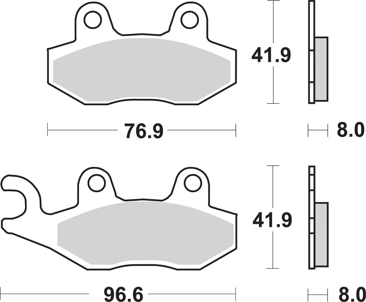 Sbs Si Offroad Sinterbromsbelägg - Fram & Bak