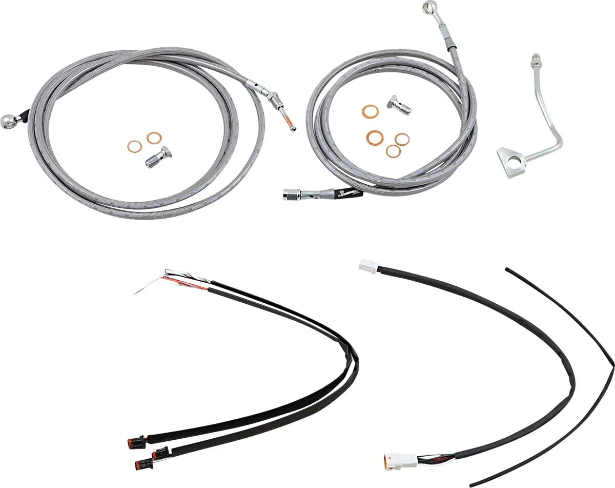BURLY BRAND Stainless Braided Cable/Brake Line Kit for Ape