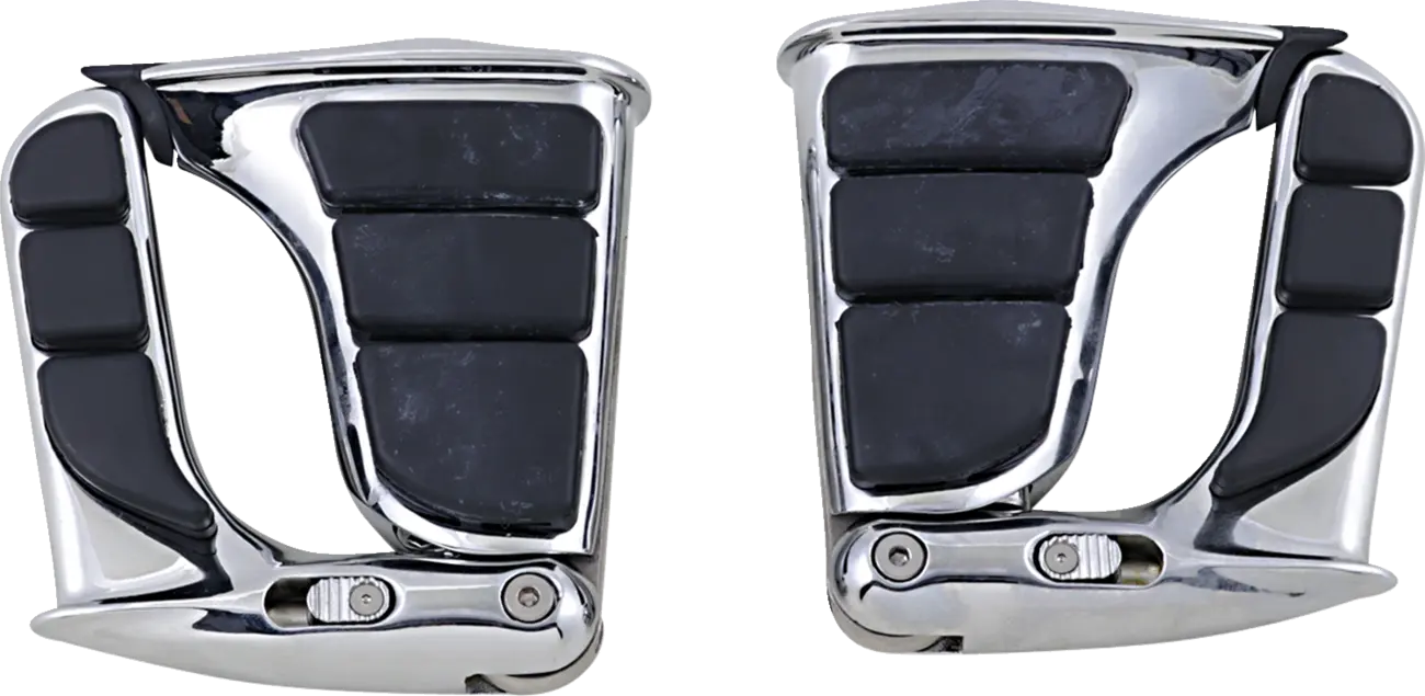 Kuryakyn Swingwing Pegs - Chrome/black Folding Footpegs