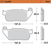Moto-master Roadpro Sinter Bromsbelägg Fram - Sintermetall - Fram