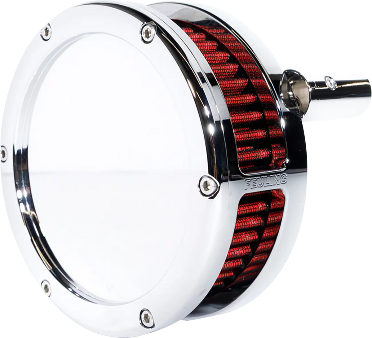Feuling Parts Slim BA Air Cleaner Kit Chrome/Red 2.375" H