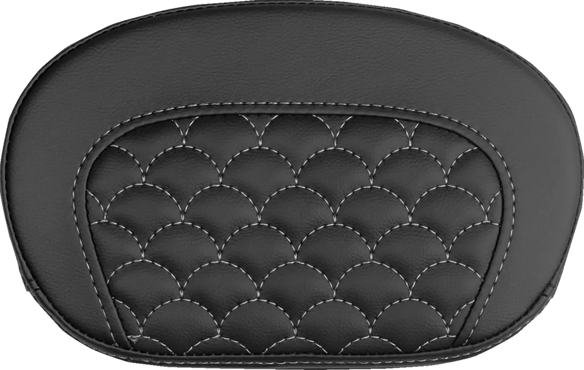 Saddlemen Mini Contour Sissy Bar Pad Silver Diamond Stitch