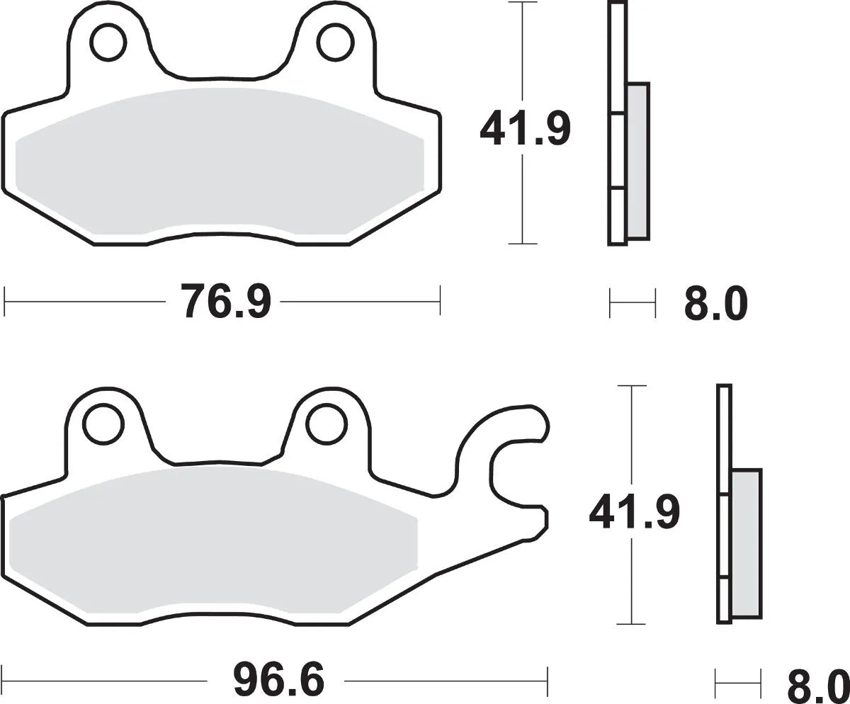 Sbs Ms Scooter Maxi Sintered Bromsbelägg Set - Fram & Bak