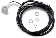 Drag Specialties Extended Black Vinyl Brake Line Kit