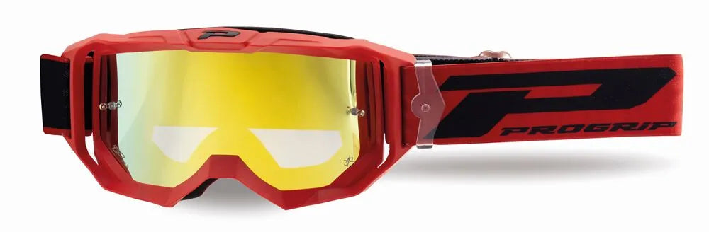 Pro Grip 3300 Vision Go Goggles Matt Red/Yellow Mirror