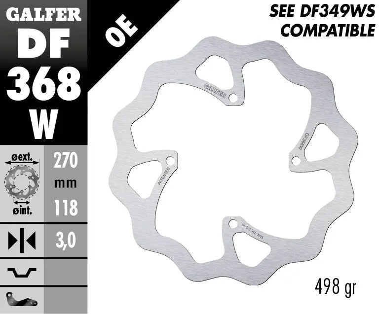 Galfer Wave Brake Rotor - High-performance Disc - Front