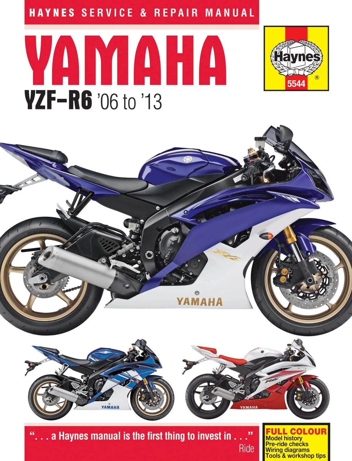 Haynes Service Manual for Yamaha YZF-R6 2006-2013