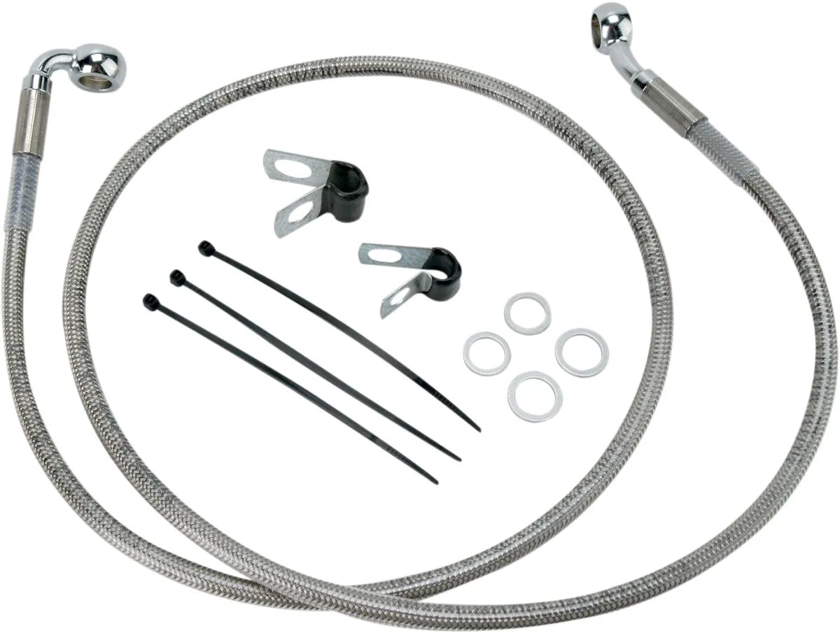 Drag Specialties Förlängd bromsslang - Rostfritt stål