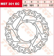 Trw Ec Cross Design Bromsskiva - Fram