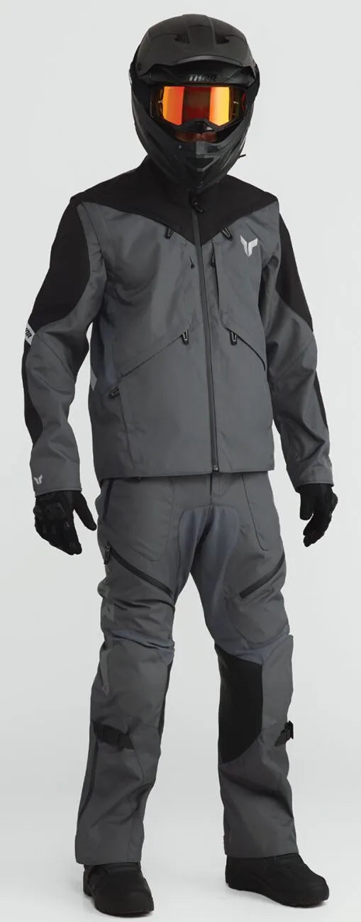 Thor Terrain Over-the-boot Dual Sport Pants - Black/Light Gray/Charcoal Gray
